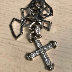 Silver cross with 30” chain
